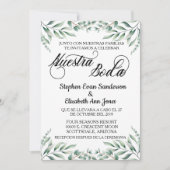 Nuestra Boda Blätter Einladung (Vorderseite)