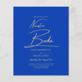 NUESTRA BODA Blue Monochrome Wedding NVITE (Vorderseite)