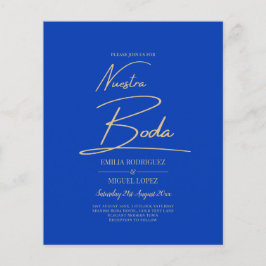 NUESTRA BODA Blue Monochrome Wedding NVITE