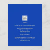 NUESTRA BODA Blue Monochrome Wedding NVITE Flyer (Hinten)