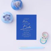 NUESTRA BODA Blue Monochrome Wedding NVITE Flyer (Einzeln)