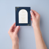 Nuestra Boda Budget Gold Akzent Bilingual Einladun Flyer (Gruppe)