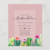 Nuestra Boda CACTI Fiesta Spanish Wedding INVITE Flyer (Vorne)