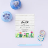 Nuestra Boda CACTI Fiesta Spanish Wedding INVITE Flyer (Einzeln)