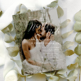 Nuestra Boda Caligrafía Moderna Hochzeit Acryleinladungen