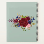 NUESTRA BODA de Flores Burdeos BURGUNDY Planer (Rückseite)