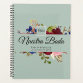 NUESTRA BODA de Flores Burdeos BURGUNDY Planer (Vorderseite)