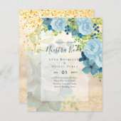 NUESTRA BODA Dusty Blue Floral BUDGET (Vorne/Hinten)