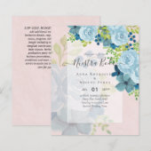 NUESTRA BODA Dusty Blue Floral BUDGET (Vorne/Hinten)