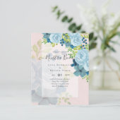 NUESTRA BODA Dusty Blue Floral BUDGET (Stehend Vorderseite)