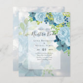 NUESTRA BODA Dusty Blue Floral BUDGET (Vorne/Hinten)