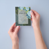 NUESTRA BODA Dusty Blue Floral BUDGET Flyer (Gruppe)