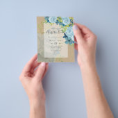 NUESTRA BODA Dusty Blue Floral BUDGET Flyer (Gruppe)