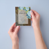 NUESTRA BODA Dusty Blue Floral BUDGET Flyer (Gruppe)