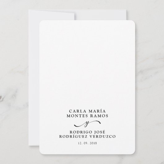 NUESTRA BODA Editable Spanische Hochzeit Einladung (Rückseite)