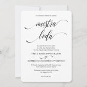 NUESTRA BODA Editable Spanische Hochzeit Einladung (Vorderseite)