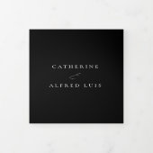 Nuestra Boda English Spanish Bilingual Wedding Dreifach Gefaltete Einladung (Cover)