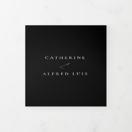 Nuestra Boda English Spanish Bilingual Wedding Dreifach Gefaltete Einladung