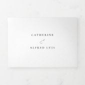 Nuestra Boda English Spanish Bilingual Wedding Tri Dreifach Gefaltete Einladung (Cover)