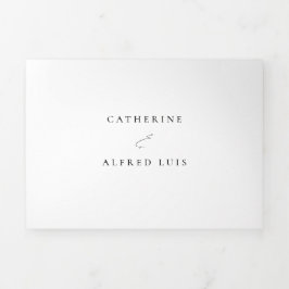 Nuestra Boda English Spanish Bilingual Wedding Tri Dreifach Gefaltete Einladung