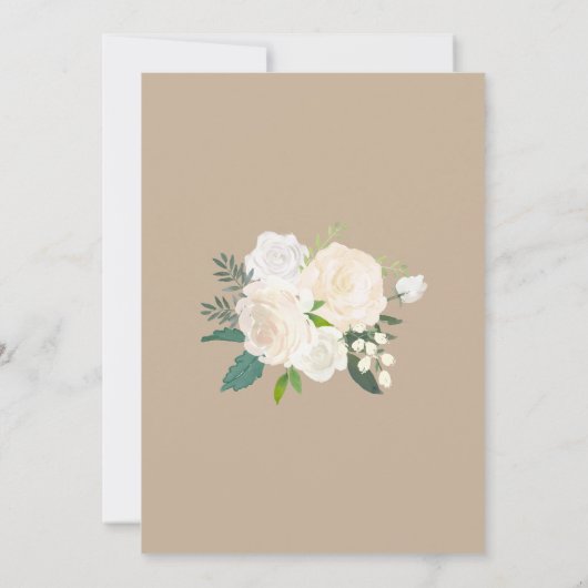 Nuestra Boda flores pintadas Einladung (Rückseite)