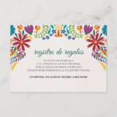 Nuestra Boda Flowers Botanical Spanish Wedding Begleitkarte (Vorderseite)