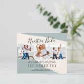 Nuestra Boda Foto Collage Wedding INVITE (Stehend Vorderseite)