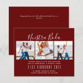 Nuestra Boda Foto Collage Wedding INVITE (Vorne/Hinten)