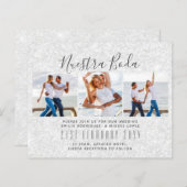 Nuestra Boda Foto Collage Wedding INVITE (Vorne/Hinten)