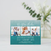 Nuestra Boda Foto Collage Wedding INVITE (Stehend Vorderseite)
