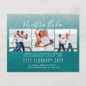 Nuestra Boda Foto Collage Wedding INVITE (Vorderseite)