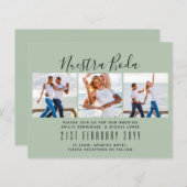 Nuestra Boda Foto Collage Wedding INVITE (Vorne/Hinten)