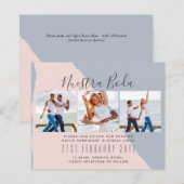 Nuestra Boda Foto Collage Wedding INVITE (Vorne/Hinten)