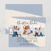 Nuestra Boda Foto Collage Wedding INVITE (Vorne/Hinten)