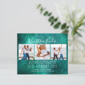 Nuestra Boda Foto Collage Wedding INVITE (Stehend Vorderseite)