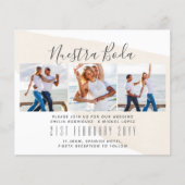 Nuestra Boda Foto Collage Wedding INVITE (Vorderseite)