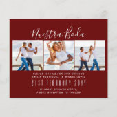 Nuestra Boda Foto Collage Wedding INVITE Flyer (Vorne)