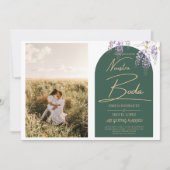 NUESTRA BODA FOTO Wisteria Spanish Wedite Einladun Einladung (Vorderseite)