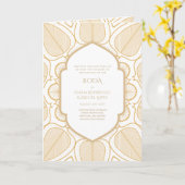 Nuestra Boda GOLD 4age Spanish Wedding INVITE Karte (Gelbe Blume)