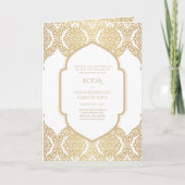 Nuestra Boda GOLD 4age Spanish Wedding INVITE Karte (Vorderseite)