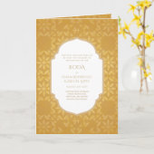 Nuestra Boda GOLD 4age Spanish Wedding INVITE Karte (Gelbe Blume)