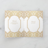 Nuestra Boda GOLD 4age Spanish Wedding INVITE Karte (Innenseite)