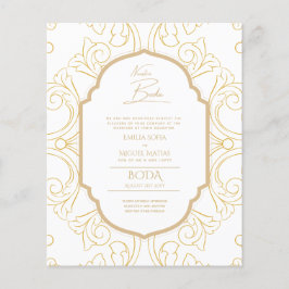 Nuestra Boda GOLD Frame Spanish Wedding INVITE