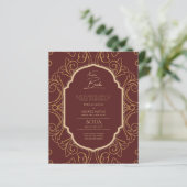 Nuestra Boda GOLD Frame Spanish Wedding INVITE (Stehend Vorderseite)