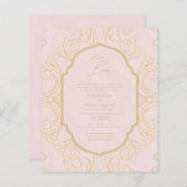 Nuestra Boda GOLD Frame Spanish Wedding INVITE (Vorne/Hinten)