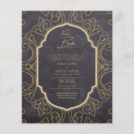 Nuestra Boda GOLD Frame Spanish Wedding INVITE