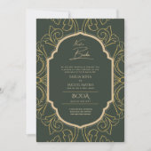 Nuestra Boda GOLD Frame Spanish Wedding INVITE Einladung (Vorderseite)