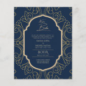 Nuestra Boda GOLD Frame Spanish Wedding INVITE Flyer (Vorne)