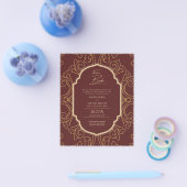 Nuestra Boda GOLD Frame Spanish Wedding INVITE Flyer (Einzeln)