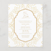 Nuestra Boda GOLD Frame Spanish Wedding INVITE Flyer (Vorne)